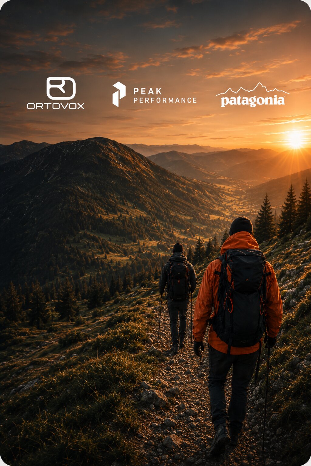 Österreichische Berglandschaft mit den Marken Ortovox, Peak Performance und Patagonia
