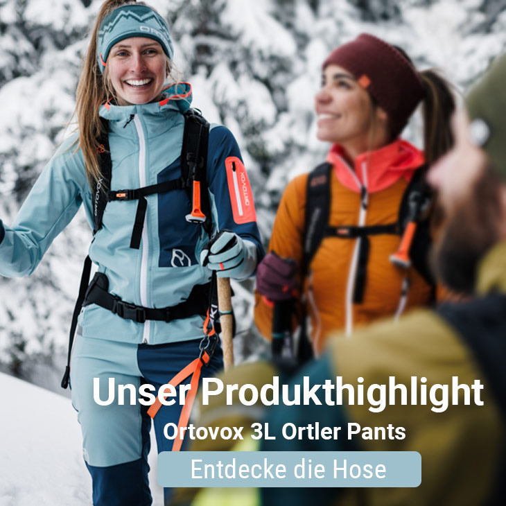 Drei Freunde die auf Skitour sind und eine Freude haben